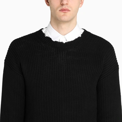 Shop Dsquared2 Black Vintage Effect Sweater With Logo