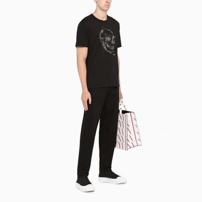 Shop Alexander Mcqueen Black Skull-print T-shirt