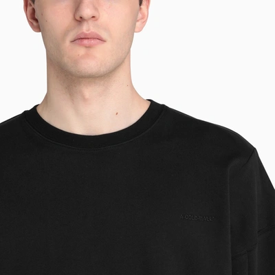 Shop A-cold-wall* Black Logo-embroidery Crewneck Sweater