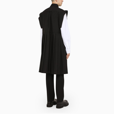 Shop Burberry Black Folds Chemisier Dress