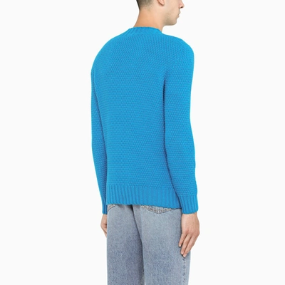 Shop Drumohr Light Blue Braided-trim Sweater