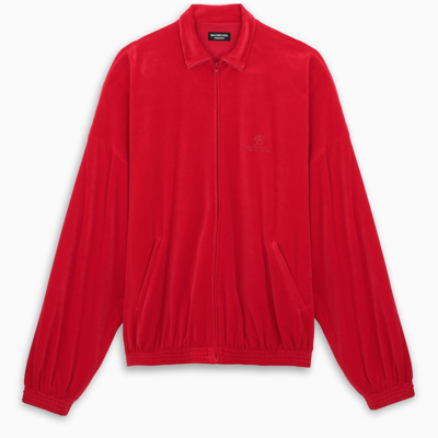 Balenciaga - Authenticated Tracksuit Jacket - Polyester Red Plain for Women, Very Good Condition