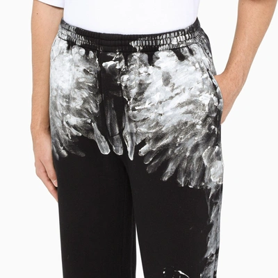 Shop Balenciaga Black And White Regular Trousers