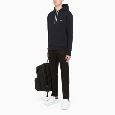 Shop Maison Kitsuné Blue Sweatshirt Hoodie With Fox-logo