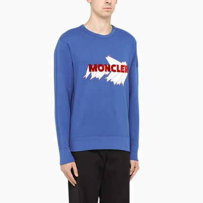 Shop Moncler Blue 1952 Crewneck Sweatshirt