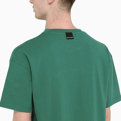 Shop Palm Angels Green Pxp Palm Patch T-shirt