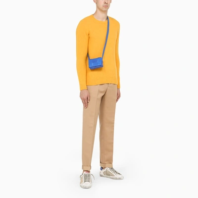 Shop Drumohr Ochre Wool Crewneck Sweater In Yellow