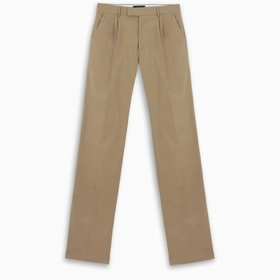 Shop Amiri Beige Cotton Trousers In Brown