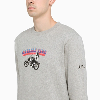 Shop Apc Gray Gimme Five Sweatshirt In Grey