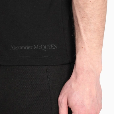 Shop Alexander Mcqueen Black Printed T-shirt