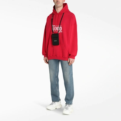 Shop Balenciaga Fuchsia Hoodie In Red