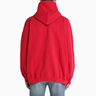 Shop Balenciaga Fuchsia Hoodie In Red