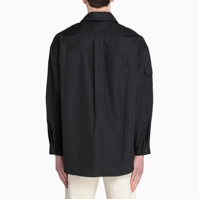 Shop Lownn Black Cotton Long-sleeved Shirt