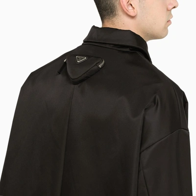 Shop Prada Black Satin Coat