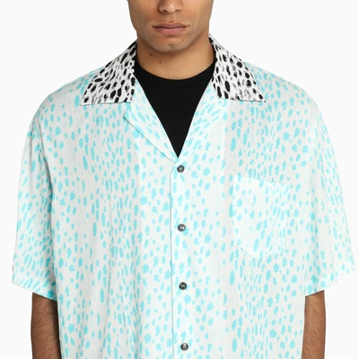 Shop Havanii Animalier Print Shirt In Light Blue