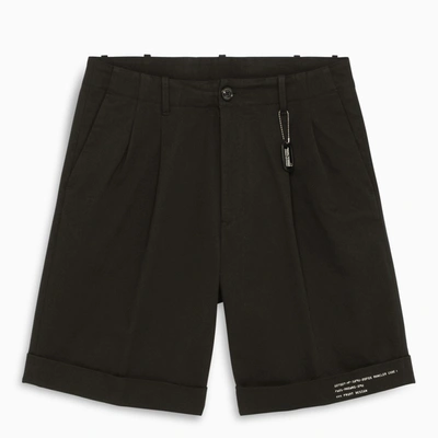 Shop Moncler Black Organic Cotton Shorts