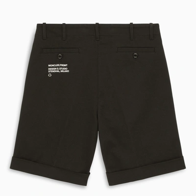 Shop Moncler Black Organic Cotton Shorts