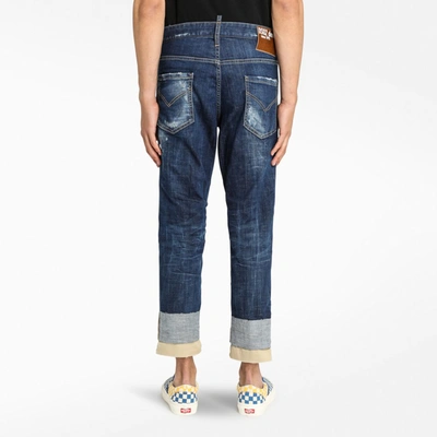 Shop Dsquared2 Blue Cropped Jeans