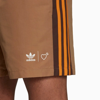 Shop Adidas Statement Brown Human Made Shorts