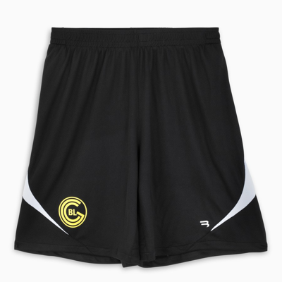 Shop Balenciaga Black/white Soccer Shorts