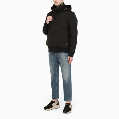 Shop Herno Laminar Black Nylon Down Jacket