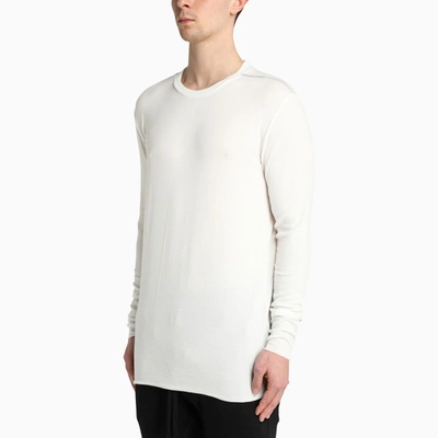 Shop Thom Krom White Long-sleeved T-shirt With Stitching Detail