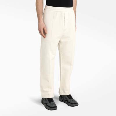 Shop Prada Ivory Jogging Pants In White