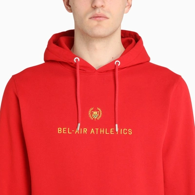 Shop Bel-air Athletics Red Logo Embroidery Hoodie