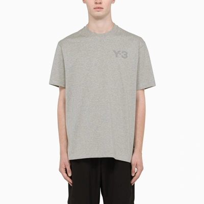 Shop Y-3 Gray T-shirt With Logo In Grey