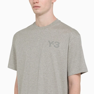 Shop Y-3 Gray T-shirt With Logo In Grey