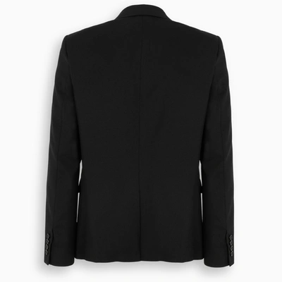 Shop Saint Laurent Black Gabardine Jacket