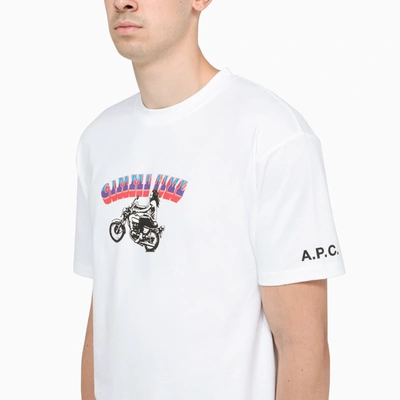 Shop Apc White Gimme Five T-shirt