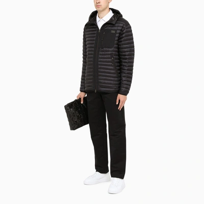 Burberry Black Down Packable Lenham Jacket In Black