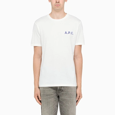 Shop Apc Logo-print White T-shirt