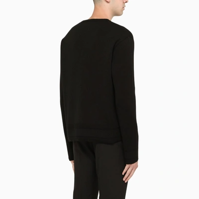 Shop Givenchy Black Studded-logo Crewneck Sweatshirt