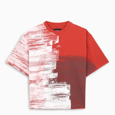 Shop A-cold-wall* Red Brush Stroke T-shirt