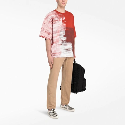 Shop A-cold-wall* Red Brush Stroke T-shirt