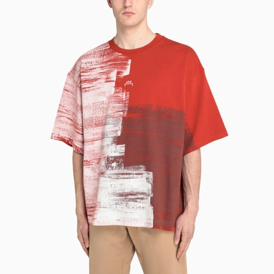 Shop A-cold-wall* Red Brush Stroke T-shirt