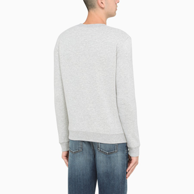 Shop Saint Laurent Grey Snoopu Crew-neck Sweatshirt