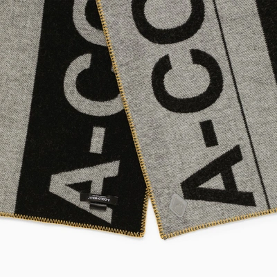 Shop A-cold-wall* Grey/black Logoed Scarf