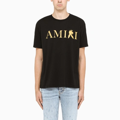 Shop Amiri Black Logo-print T-shirt