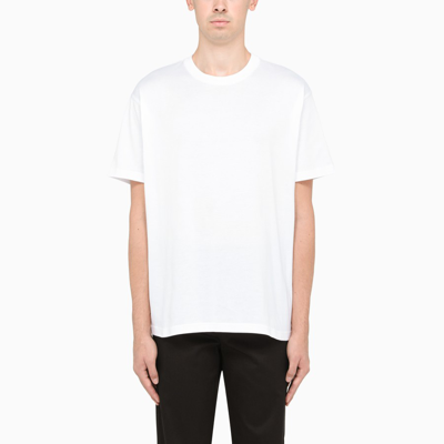 Shop Burberry White Printed T-shirt