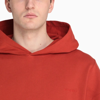Shop A-cold-wall* Red Logo-embroidery Hoodie