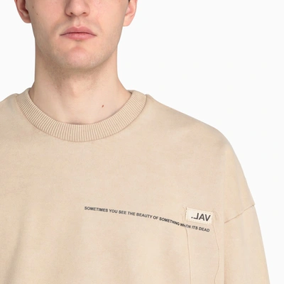 Shop Val Kristopher Logo-print Crewneck Sweatshirt In Beige
