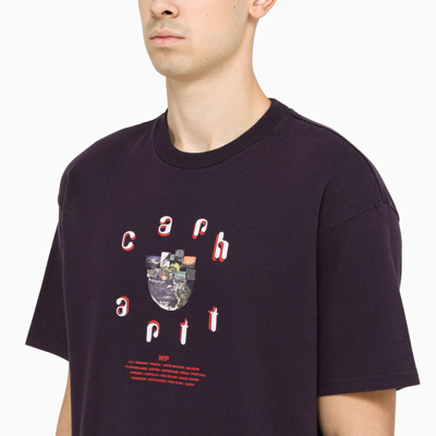 Shop Carhartt Dark Purple T-shirt With Print