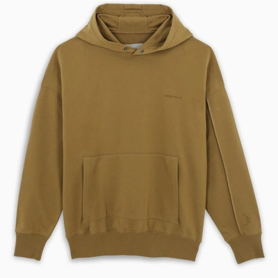 Shop A-cold-wall* Olive Green Logo-embroidery Hoodie