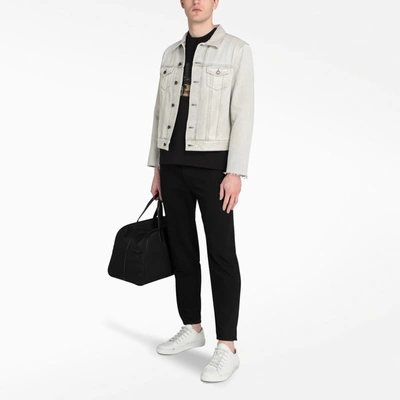 Shop Saint Laurent Light Grey Denim Jacket