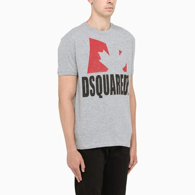 Shop Dsquared2 Grey Logo T-shirt