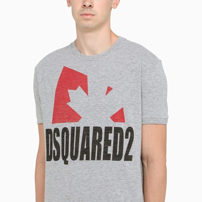 Shop Dsquared2 Grey Logo T-shirt