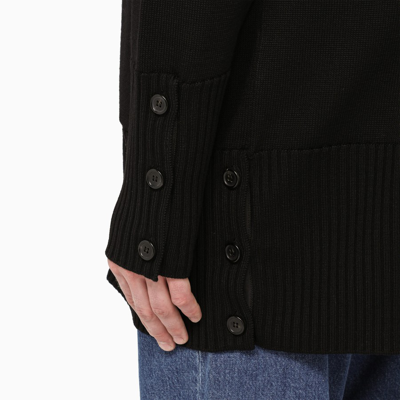 Shop Thom Browne 4-bar Stripe Black Cardigan